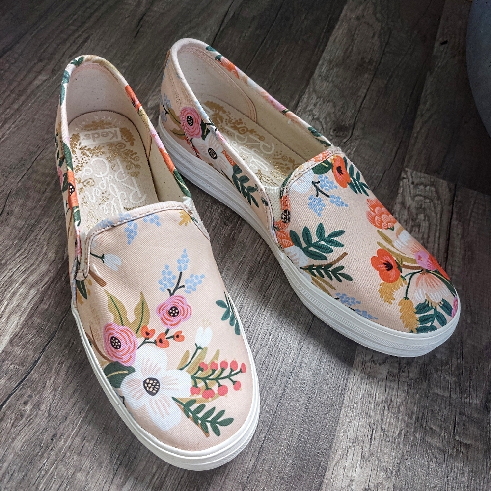 NWOT Keds x Rifle Paper Co. Triple Decker Lively Floral Shoes